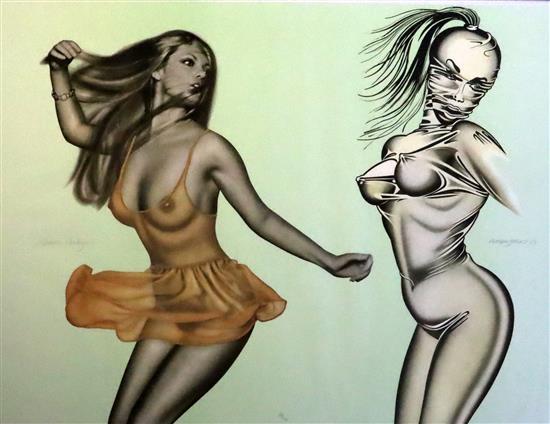 Allen Jones (b.1937) and James Wedge (b.1939) Thrill Me 27.75 x 41in.